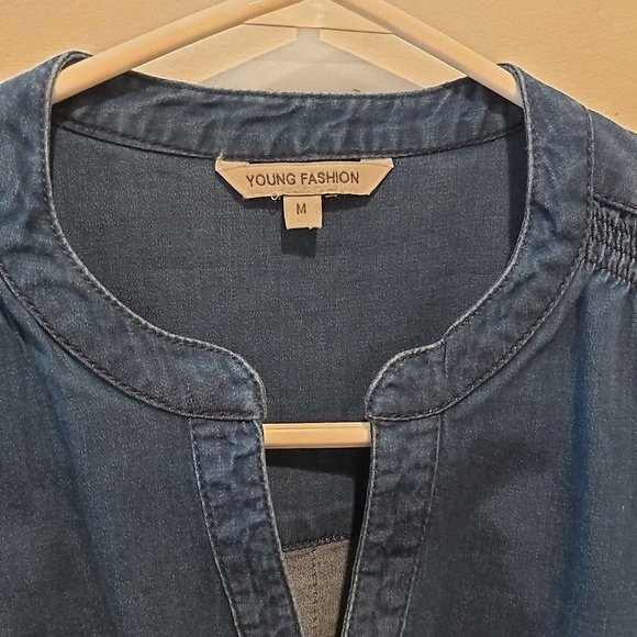 Denim style long tunic - Picture 2 of 4